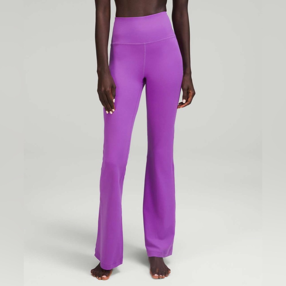 EUC Lululemon Groove Super High Rise Flared Pant Nulu Moonlit Magenta